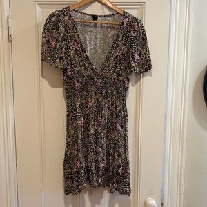 Wild Fable Black Floral Mini Dress